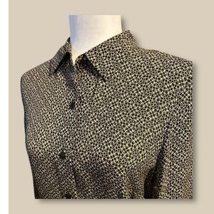 AnnTaylor 100% Silk Brown Print (Pre-owned, beautiful cond.) Size 10. $20.